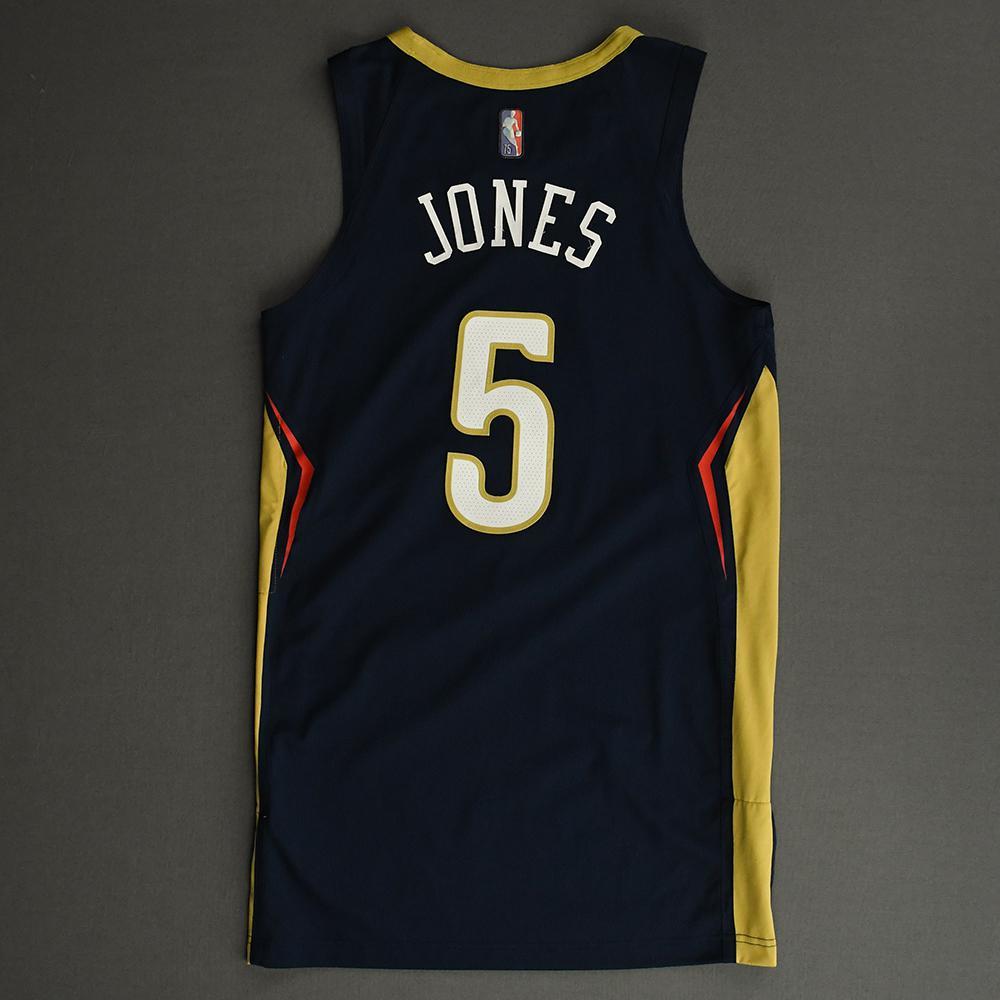 Herbert Jones New Orleans Pelicans GameWorn Icon Edition Jersey Rookie Debut Kia NBA