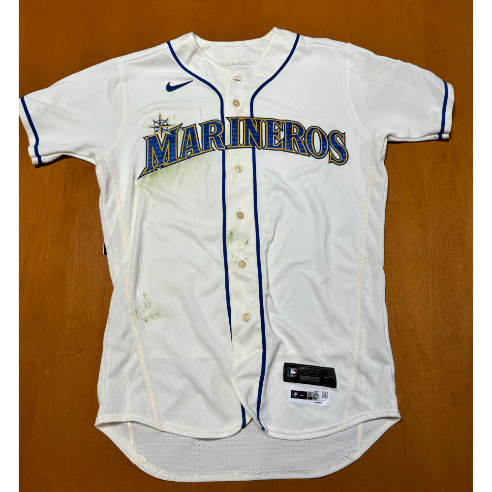 JP Crawford Game Used Marineros Jersey 9/17/2023 vs. LAD Size 44