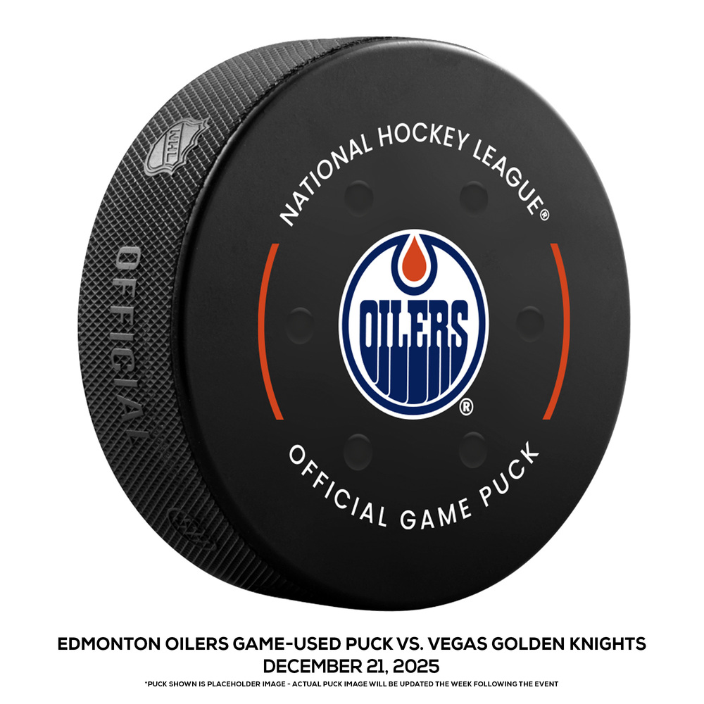 Edmonton Oilers Game-Used Puck vs. Vegas Golden Knights on December 21, 2025