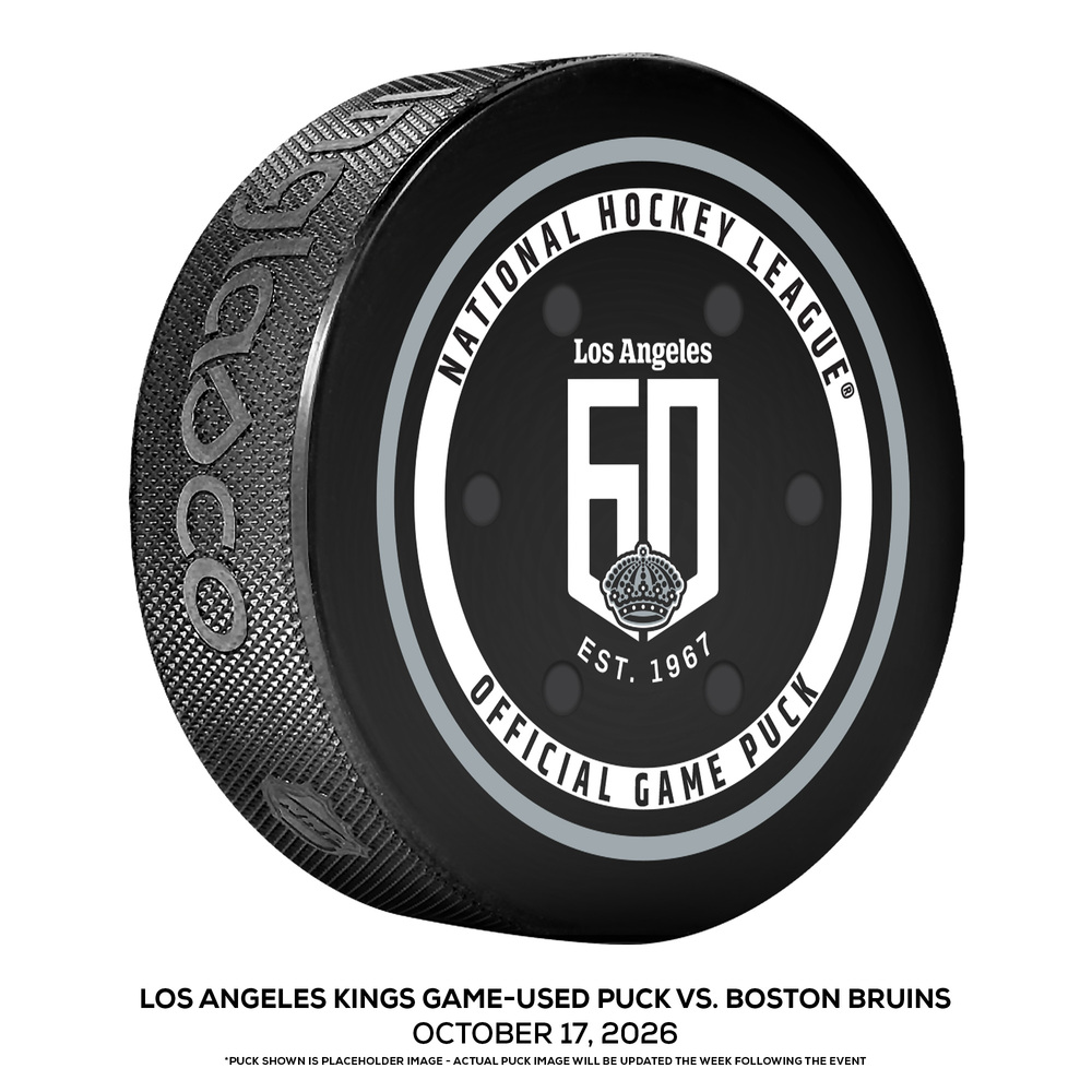 Los Angeles Kings Game-Used Puck vs. Boston Bruins on October 17, 2026