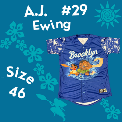 #29 A.J. Ewing Game Used Moana Jersey (Size 46)