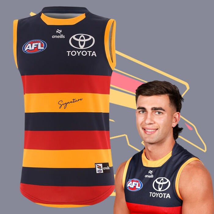 Photo of Josh Rachele #8 2025 Adelaide Crows Home Player Guernsey