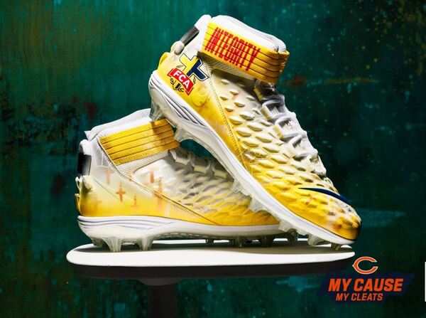 MCMC - Bears Case Keenum Custom Cleats 2025 Season Size 12.5 - Proceeds ...