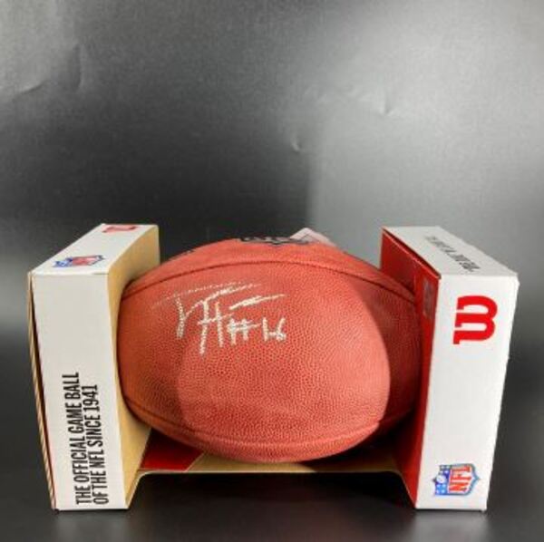 NFL - Vikings Jaren Hall Signed Authentic Football