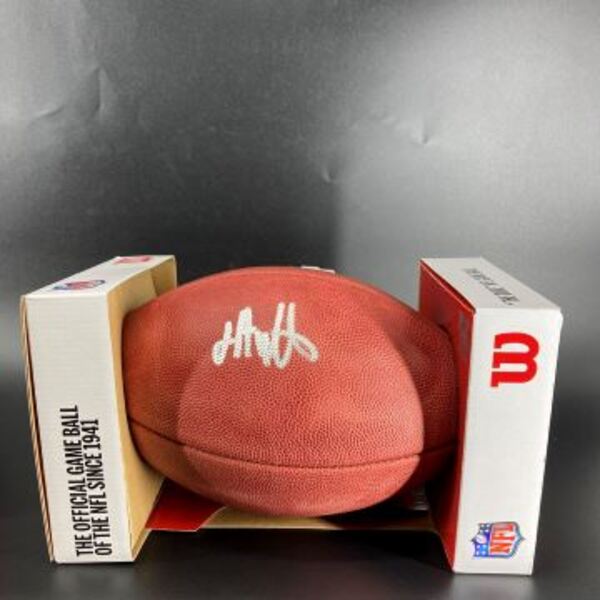 NFL - Giants Jalin Hyatt Signed Authentic Football