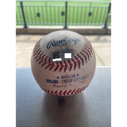 Cardinals Authentics: Game Used Baseball Pitched by Adam Wainwright to Austin Hedges, Bradley Zimmer, and Phil Maton *Hedges Line out, Zimmer Strike out, Maton Ball*