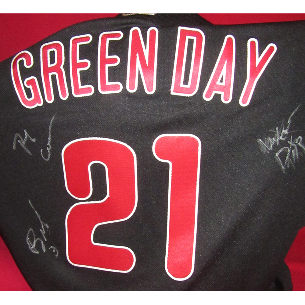 Green Day Autographed Phillies Jersey Philadelphia Phillies Auctions