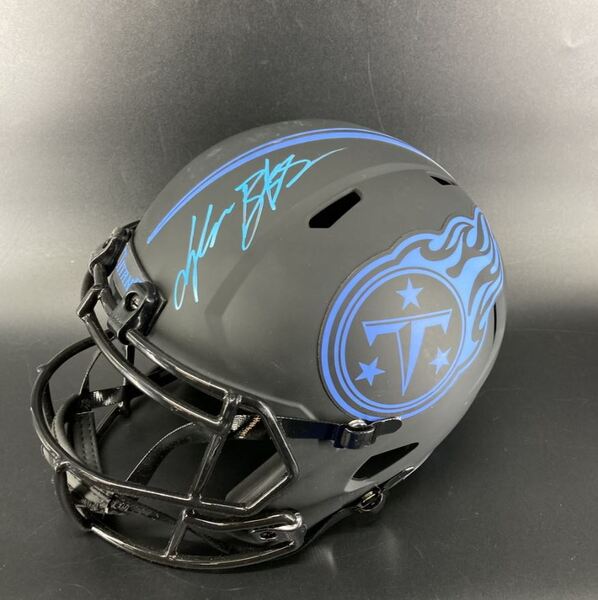 Titans Treylon Burks Signed Oilers Replica Eclipse Helmet (Not Authentic...