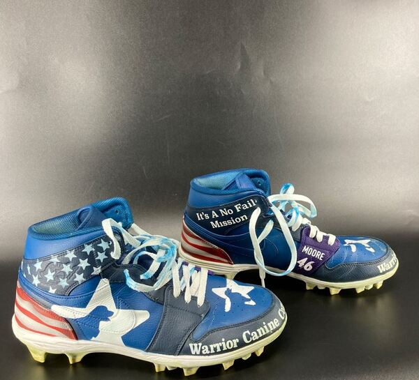 MCMC - Ravens Nick Moore Worn Custom Cleats (2025 Season) Size 13 - Proc...