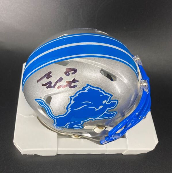 Lions - Sam LaPorta Signed Mini Helmet