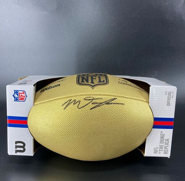 NFL - Jets Mason Taylor Signed Gold Composite Football