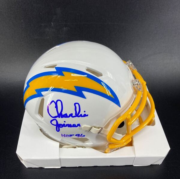HOF - Chargers Charlie Joiner Signed Mini Helmet