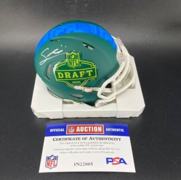 NFL - Giants Francis Mauigoa Signed NFL Draft Mini Helmet
