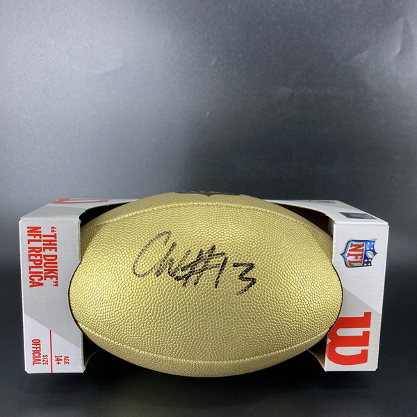 NFL - Bears Caleb Williams Signed Gold Composite Football