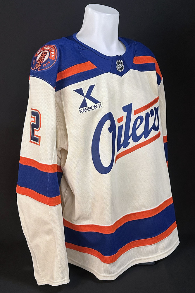Evan Bouchard #2 - 2025-26 Edmonton Oilers Alternate Set #3 Game Worn Jersey - Worn For 2 Games - Jan 12th vs Chicago & Jan 13 vs Nashville