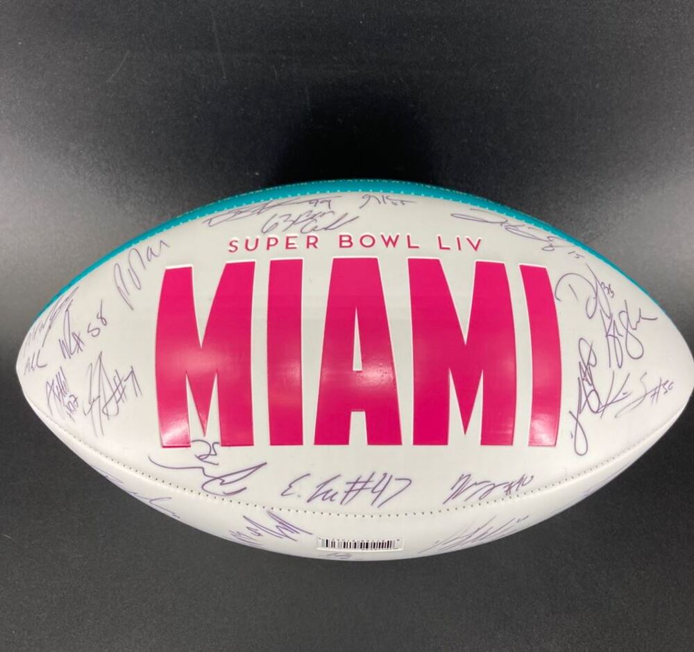 NFL - 49ers Multi Sign Super Bowl 54 Commemorative Panel Ball