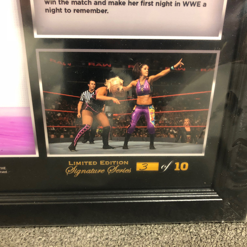 Bayley SIGNED RAW Signature Series Ring Canvas Plaque (3 of 10) WWE