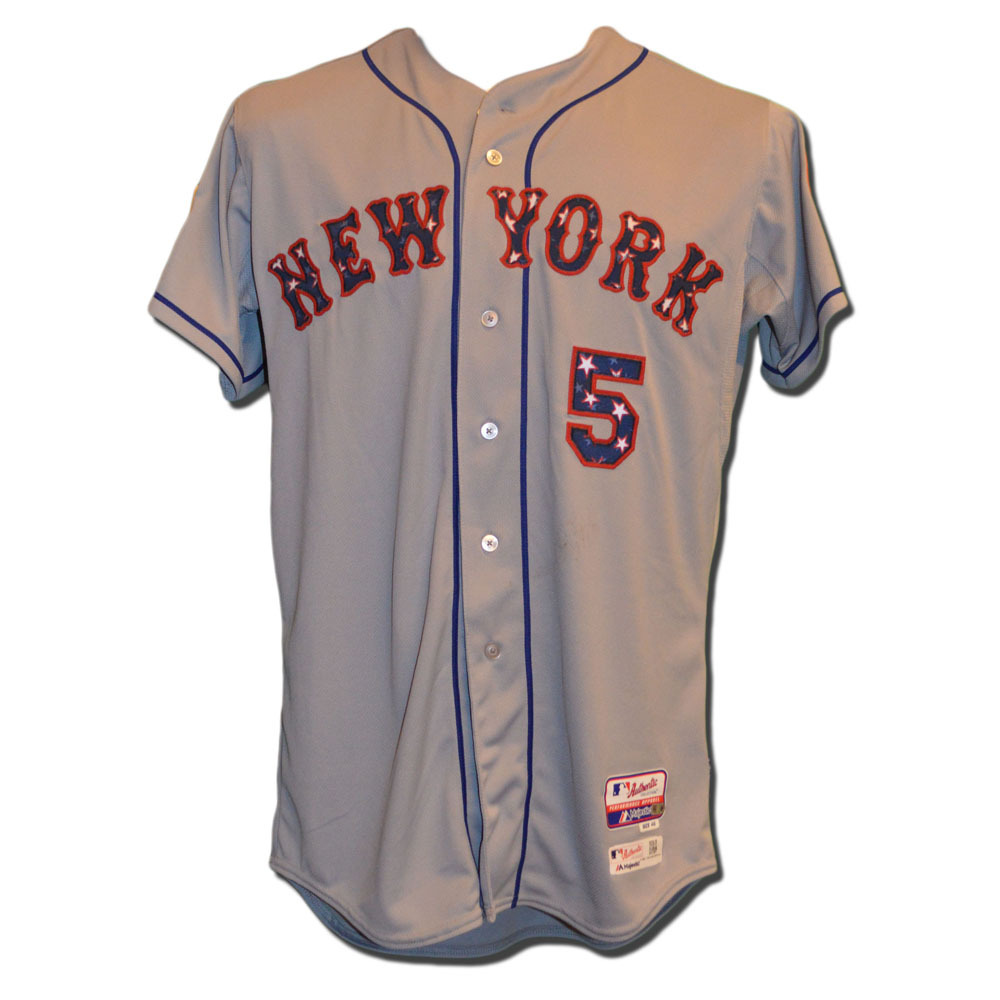 Mets ユニフォーム 星条旗デザイン サイズ: L David Wright #5 - July 4th Stars and Stripes Team Issued