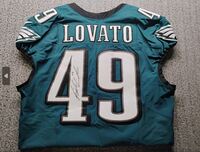 Red Cross - Eagles Rick Lovato Signed Game Worn Jersey 1.19.25 Divisiona...