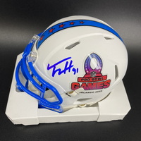 NFL - Panthers Robert Hunt Signed Mini Helmet with Pro Bowl Logo