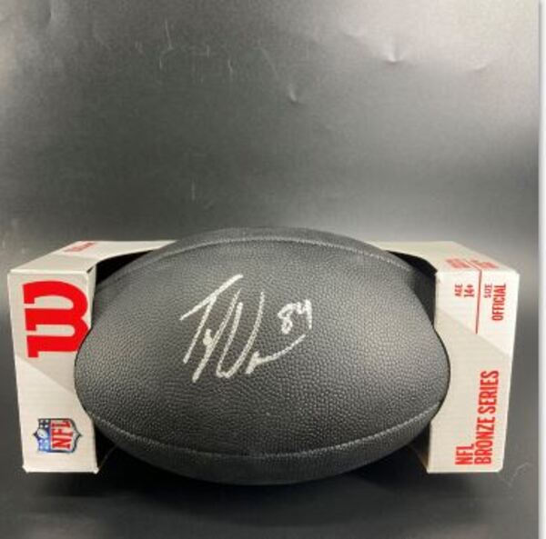 NFL - Colts Tyler Warren Signed Black Composite Silver Series Football