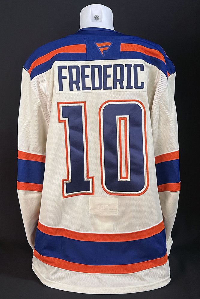 Trent Frederic #10 - 2025-26 Edmonton Oilers Alternate Set #3 Game Worn Jersey - Worn For 2 Games - Jan 12th vs Chicago & Jan 13 vs Nashville