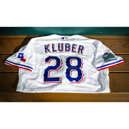 corey kluber rangers jersey