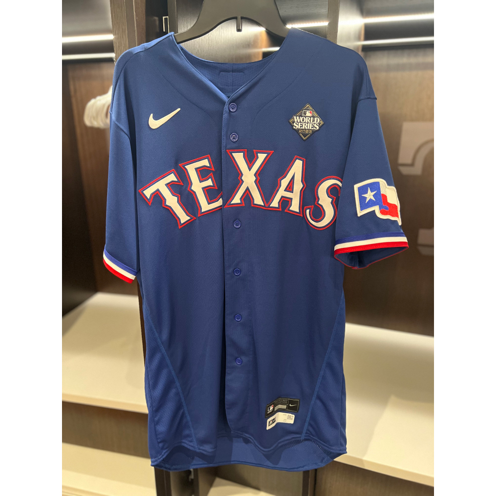 Josh Sborz 2023 Team-Issued Blue Jersey with World Series Patch