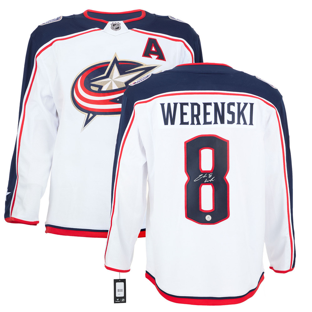 Zach Werenski Signed Columbus Blue Jackets White Fanatics Breakaway Jersey