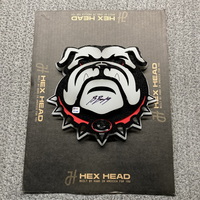 NFL - Georgia Bulldogs Brock Bowers Signed 3D Metal Wall Art (11x11)