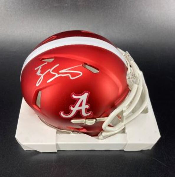 NFL -  Ty Simpson Signed Mini Helmet