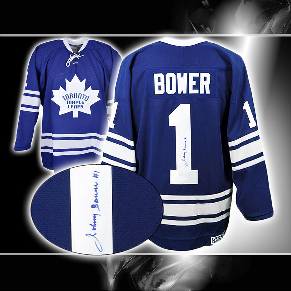Johnny Bower Toronto Maple Leafs Autographed Jersey