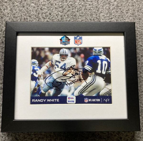 HOF - Cowboys Randy White NFL Auction Exclusive Signed 5x7 Framed Photo ...