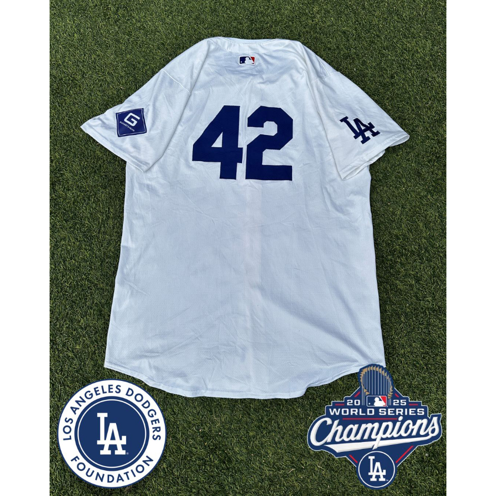 2024 Ryan Brasier Game-Worn 42 Jackie Robinson Day Jersey | Los