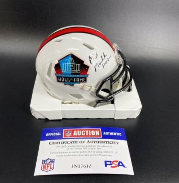 HOF - Oilers Mike Munchak Signed HOF Mini Helmet