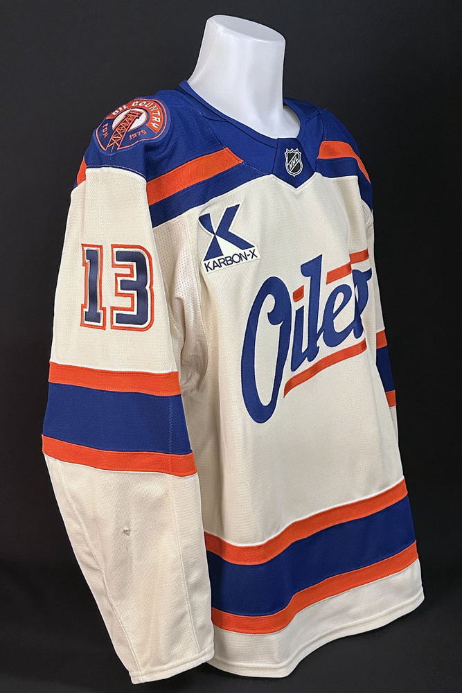 Mattias Janmark #13 - 2025-26 Edmonton Oilers Alternate Set #3 Game Worn Jersey - Worn For 2 Games - Jan 12th vs Chicago & Jan 13 vs Nashville