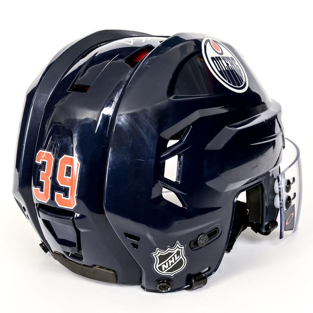 Alex Chiasson 39 Autographed 201819 Edmonton Oilers GameWorn Navy