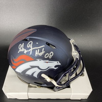 HOF - Broncos Gary Zimmerman Signed Alternate Mini Helmet with HOF 08 In...