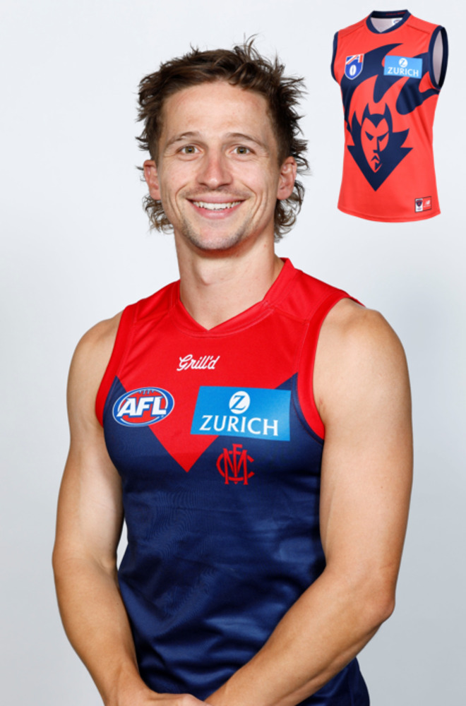 2025 Melbourne Demons Red Flamehead Guernsey - Jack Billings #14