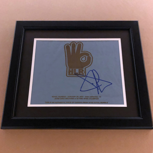 John Cena SIGNED Royal Rumble 2017 Framed Canvas