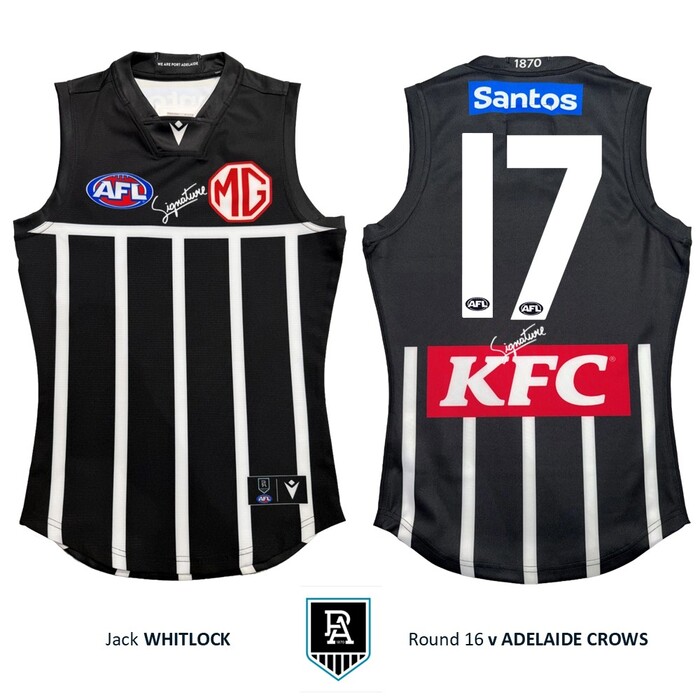 Photo of Jack Whitlock #17 Port Adelaide 2026 Prison Bar Guernsey