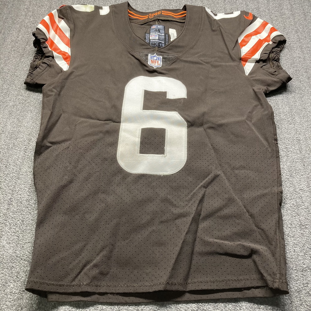 Crucial Catch Browns Baker Mayfield Game Used Jersey (10/11/20) Size