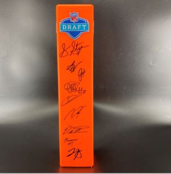 NFL - Multi-Sign Draft Pylon Signed By 15 Players Including Sonny Styles...