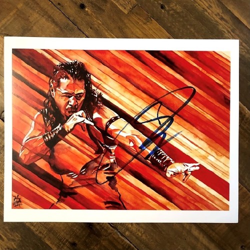 Shinsuke Nakamura SIGNED Rob Schamberger 11 x 14 Art Print (Color Inside The Lines)