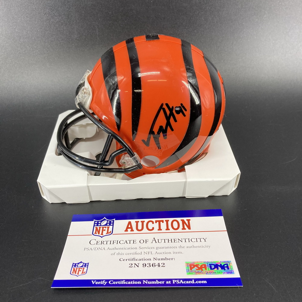 NFL Bengals Trey Hendrickson Signed Mini Helmet The official