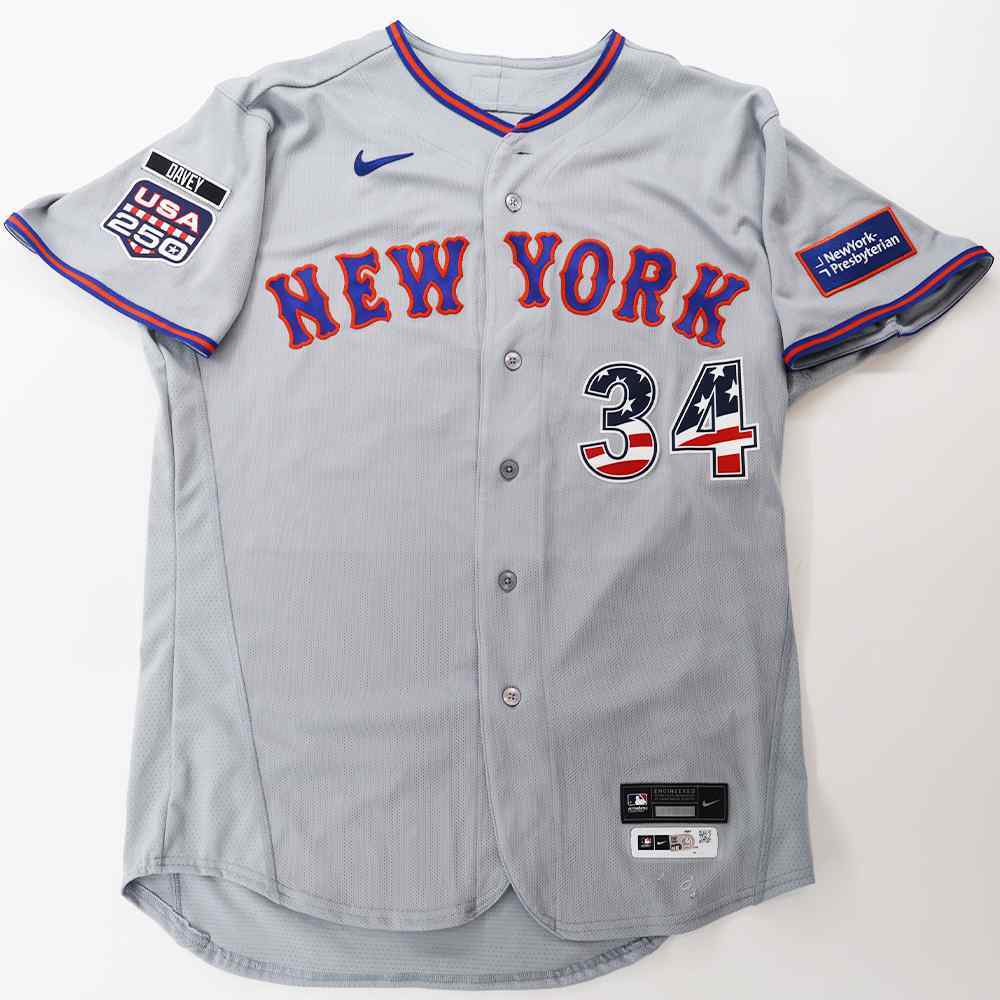 Kodai Senga #34 - Game-Used Independence Day Hat & Jersey Combo