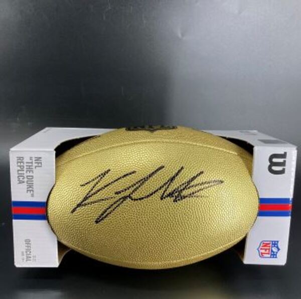 NFL - Titans Keldric Faulk Signed Gold Composite Football