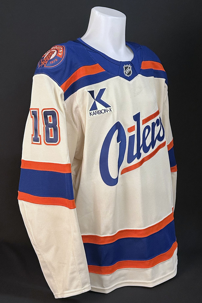 Zach Hyman #18 - 2025-26 Edmonton Oilers Alternate Set #3 Game Worn Jersey - Worn For 2 Games - Jan 12th vs Chicago & Jan 13 vs Nashville
