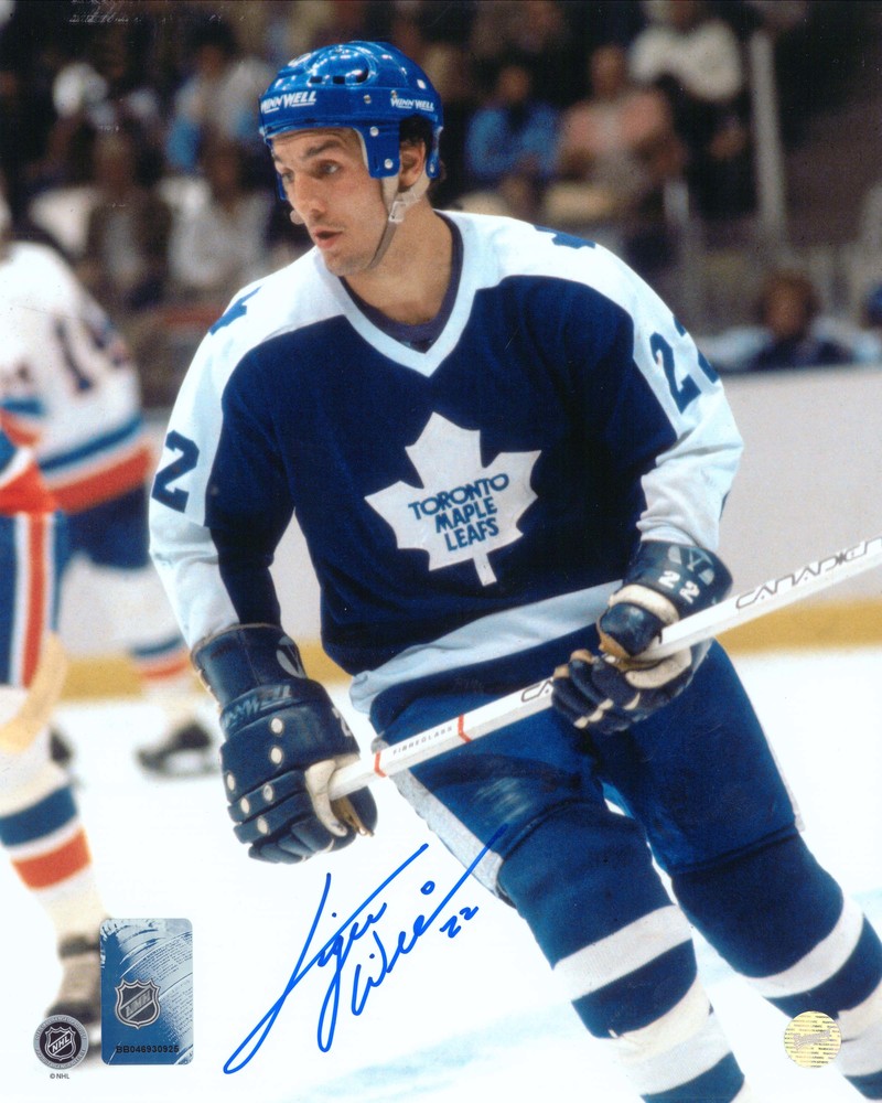 Tiger Williams - Signed 8x10 Unframed Toronto Maple Leafs Blue-V