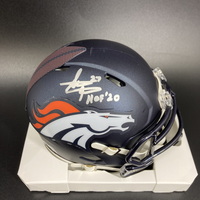HOF - Broncos Steve Atwater Signed Mini Helmet with HOF 20 Inscription